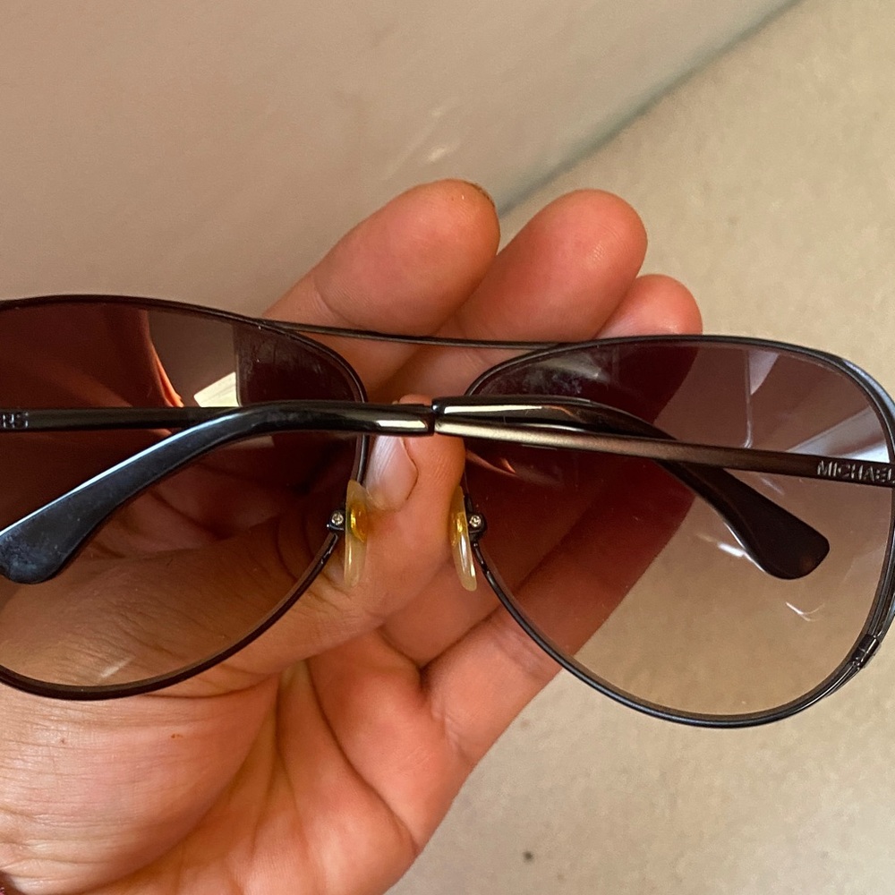 Michael Kors Black and Gold Aviator Sunglasses - Picture 3 of 7